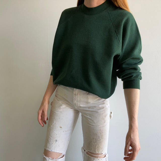 1980s FOTL Casual Wear Dark Forest Green Sweatshirt