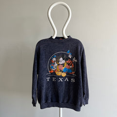 1990s Acid Wash Disney Texas Tourist Sweatshirt