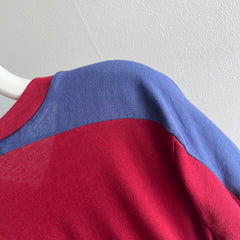 1970/80s Color Block Two Tone - Three Tone - Slouchy T-Shirt