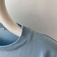 1980s Baby Blue Pocket T Shirt