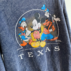 1990s Acid Wash Disney Texas Tourist Sweatshirt