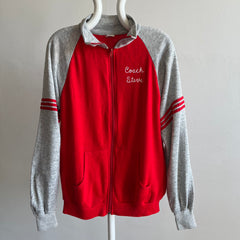 1970s Coach Steve Chainstitch Zip Up Warmup Brand Sweatshirt