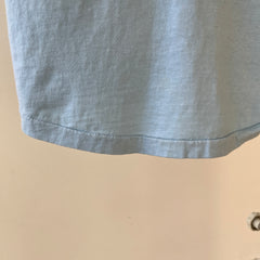 1980s Baby Blue Pocket T Shirt