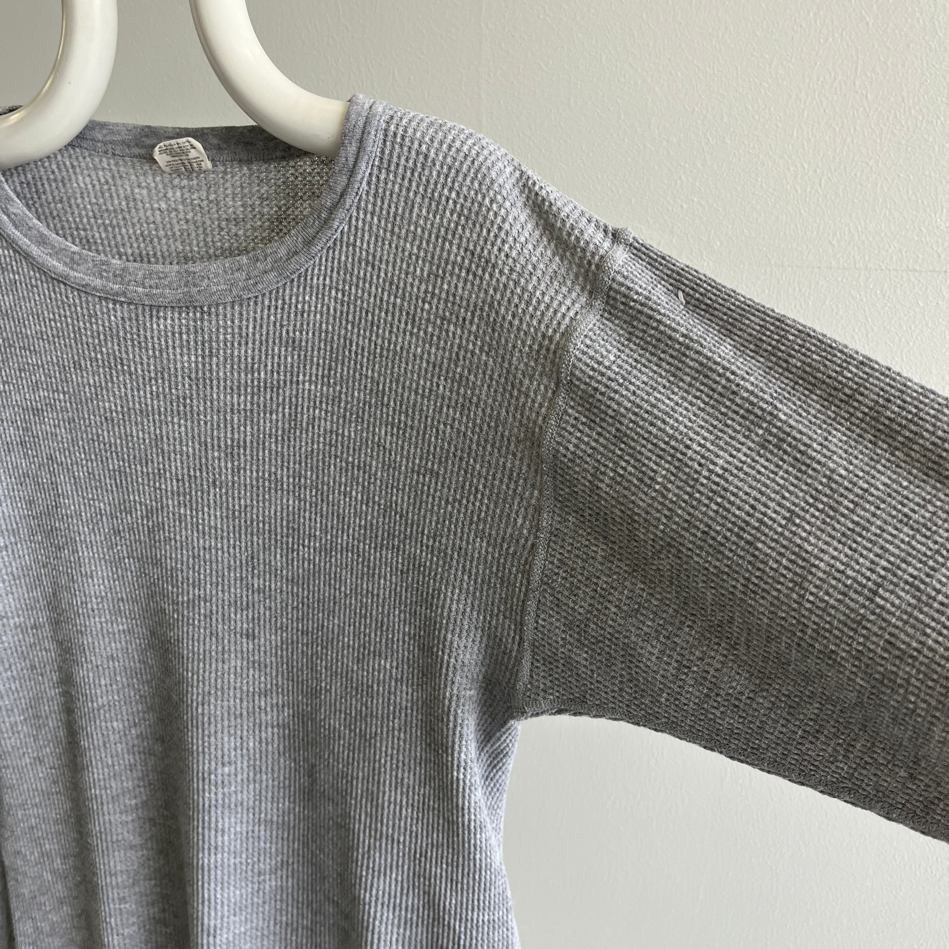 1980s Larger Gray Waffle Thermal