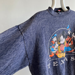 1990s Acid Wash Disney Texas Tourist Sweatshirt