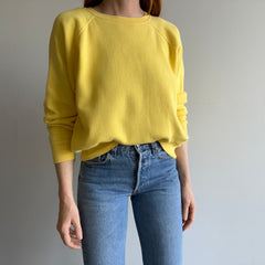 1980s Buttery Yellow Sweatshirt - !!!!!