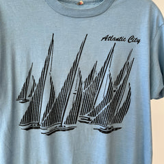 1970s/80s Baby Blue Atlantic City T Shirt