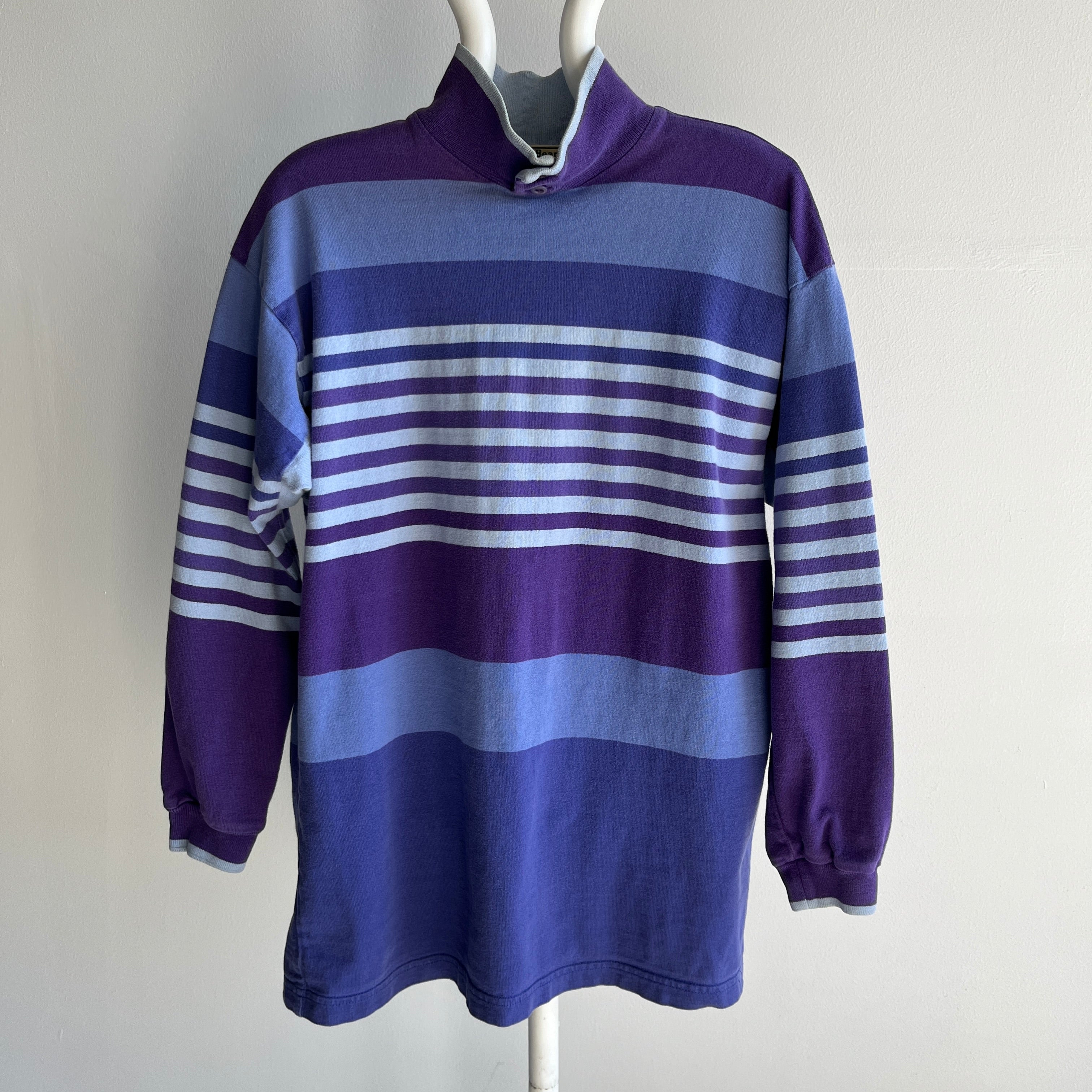 1980s L.L. Bean USA Made Turtle Neck Rugby - WOW