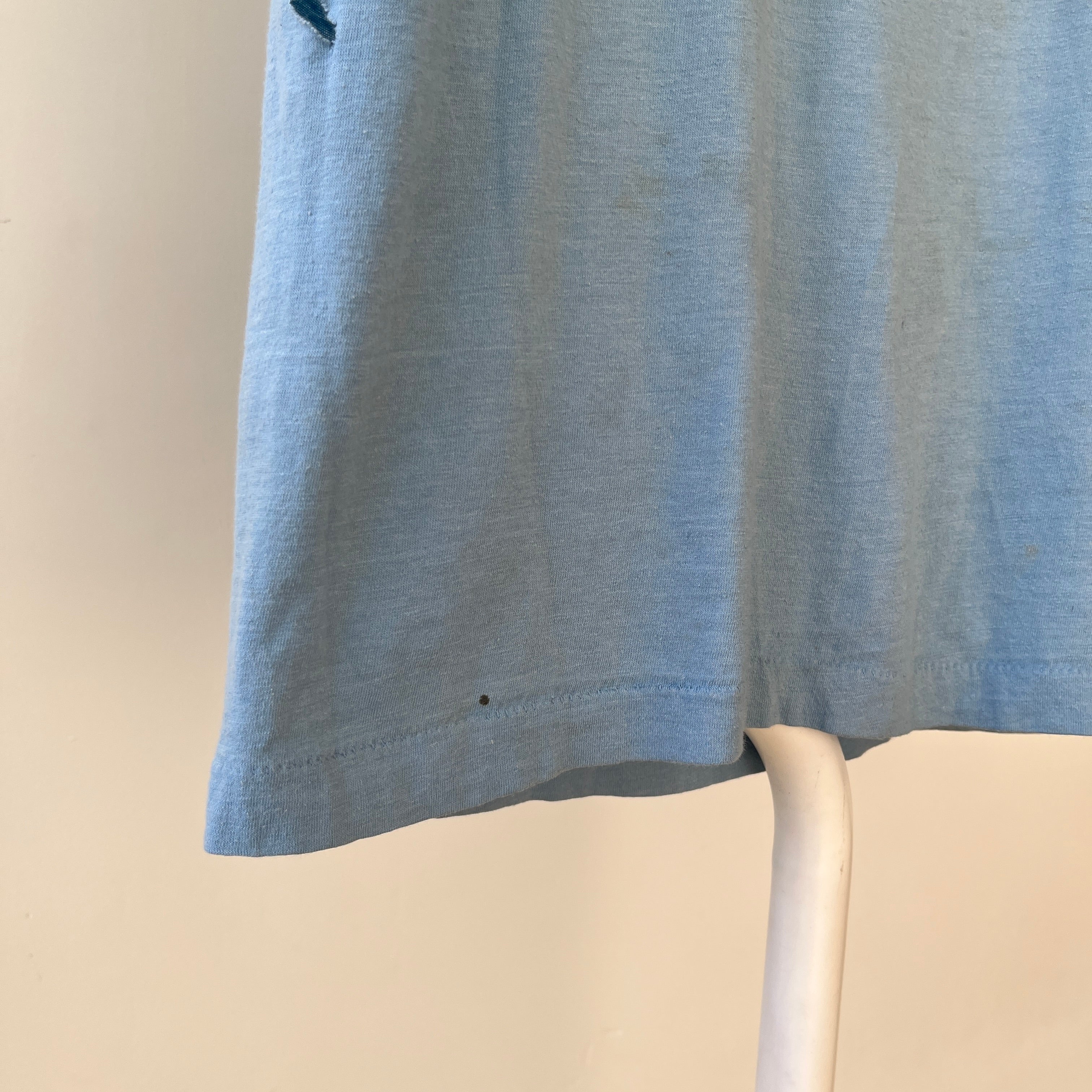 1970s/80s Baby Blue Atlantic City T Shirt