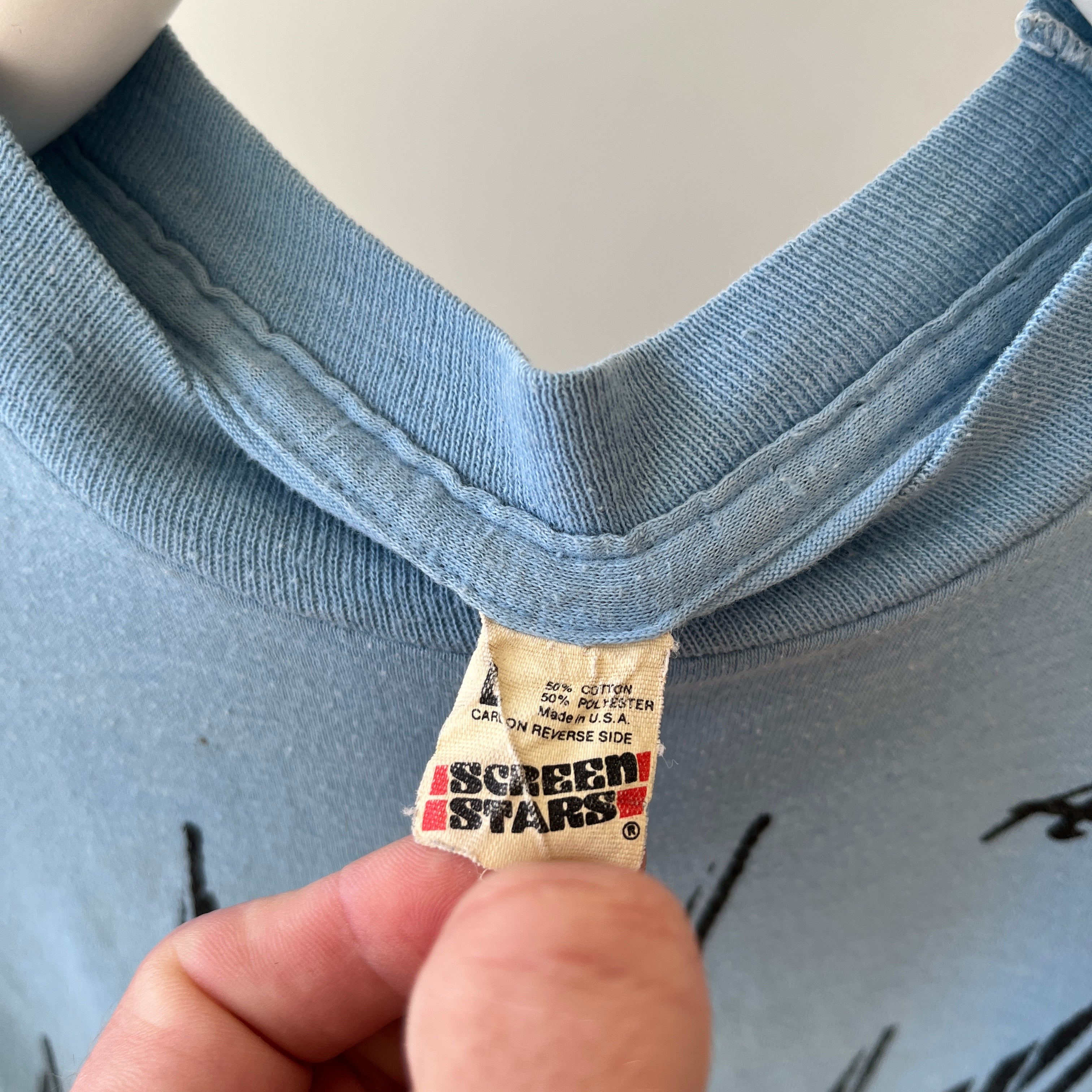 1970s/80s Baby Blue Atlantic City T Shirt