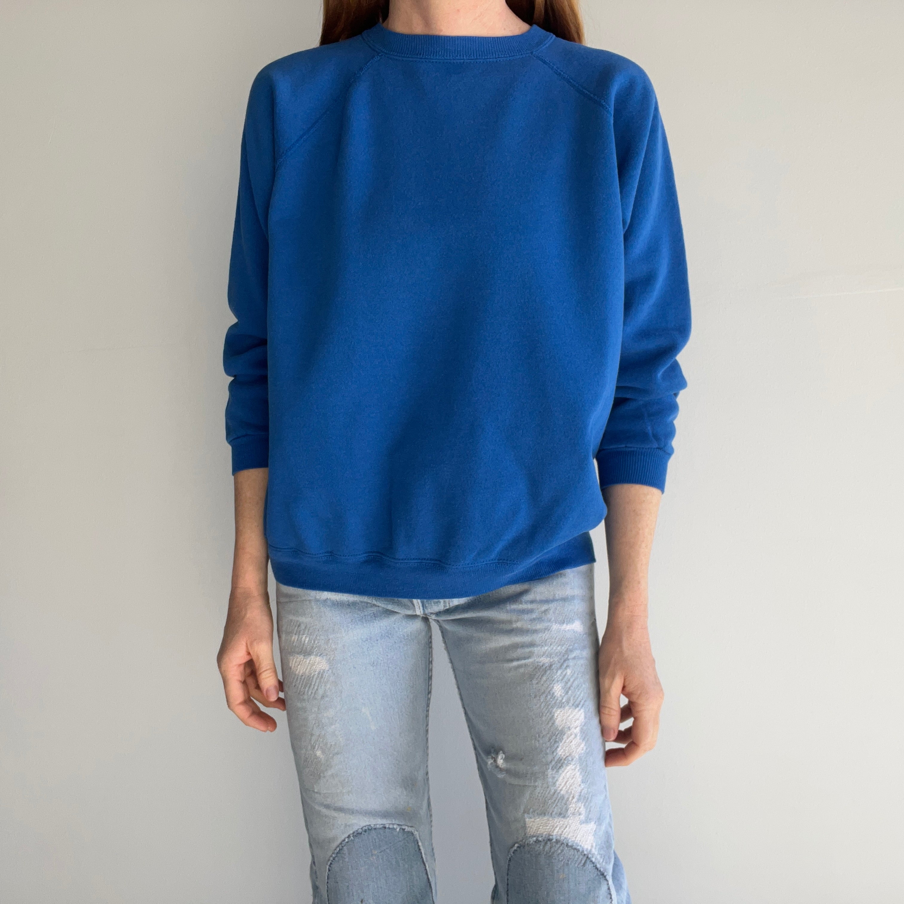 1990s Blank Blue Raglan - Can't Go Wrong Here