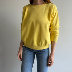 1980s Buttery Yellow Sweatshirt - !!!!!