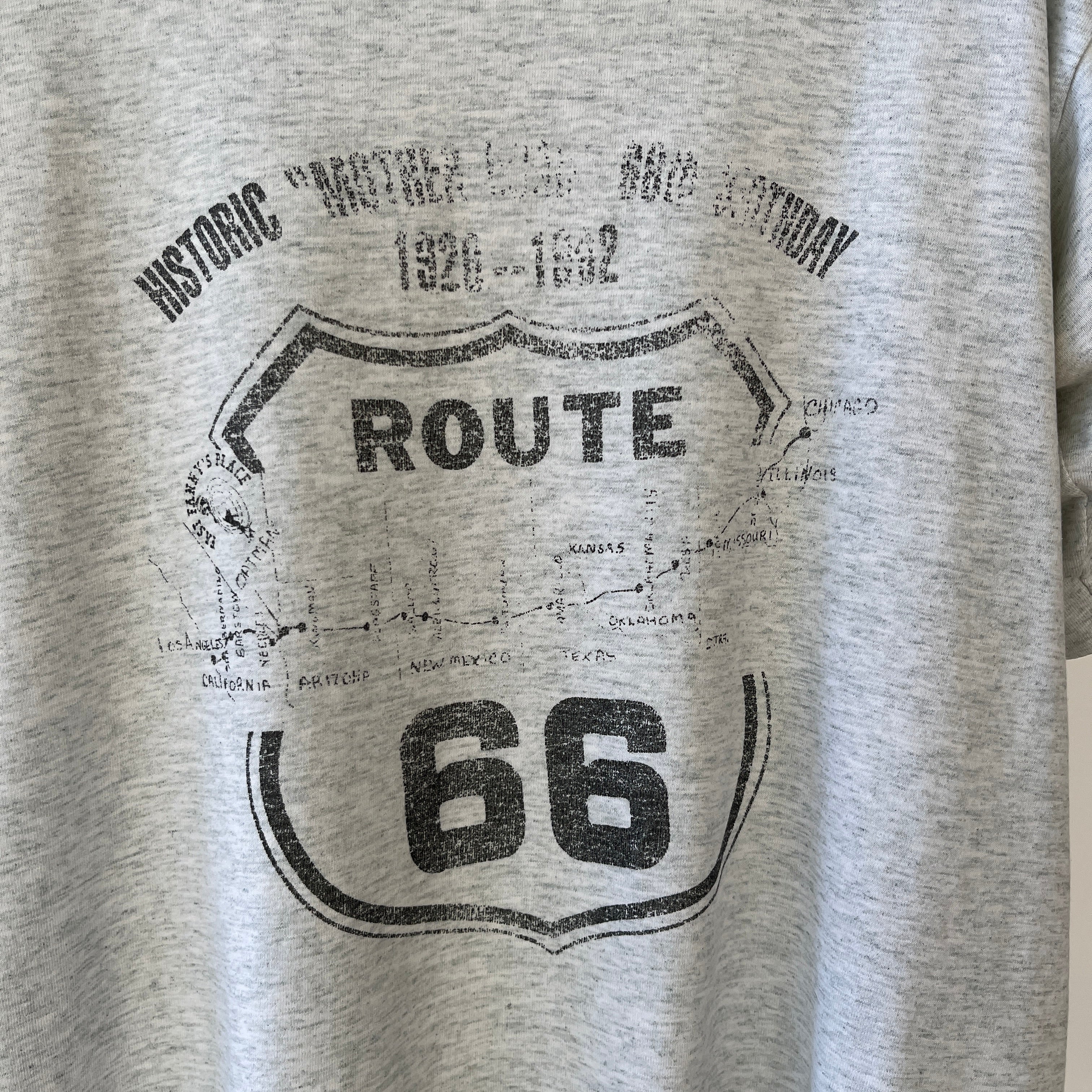 1992 Grey Route 66 T Shirt