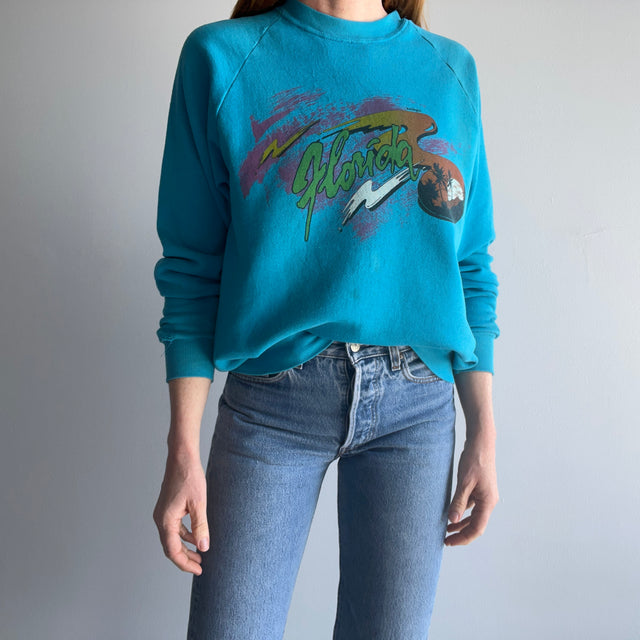 1980s Florida Thinned Out and Worn Sweatshirt
