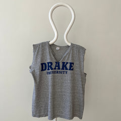 1970s/80s Grey Drake University Sleeveless T Shirt