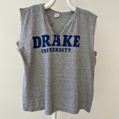 1970s/80s Grey Drake University Sleeveless T Shirt