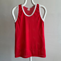 1970s Nylon Mesh Tank Top No. 12 on The Backside