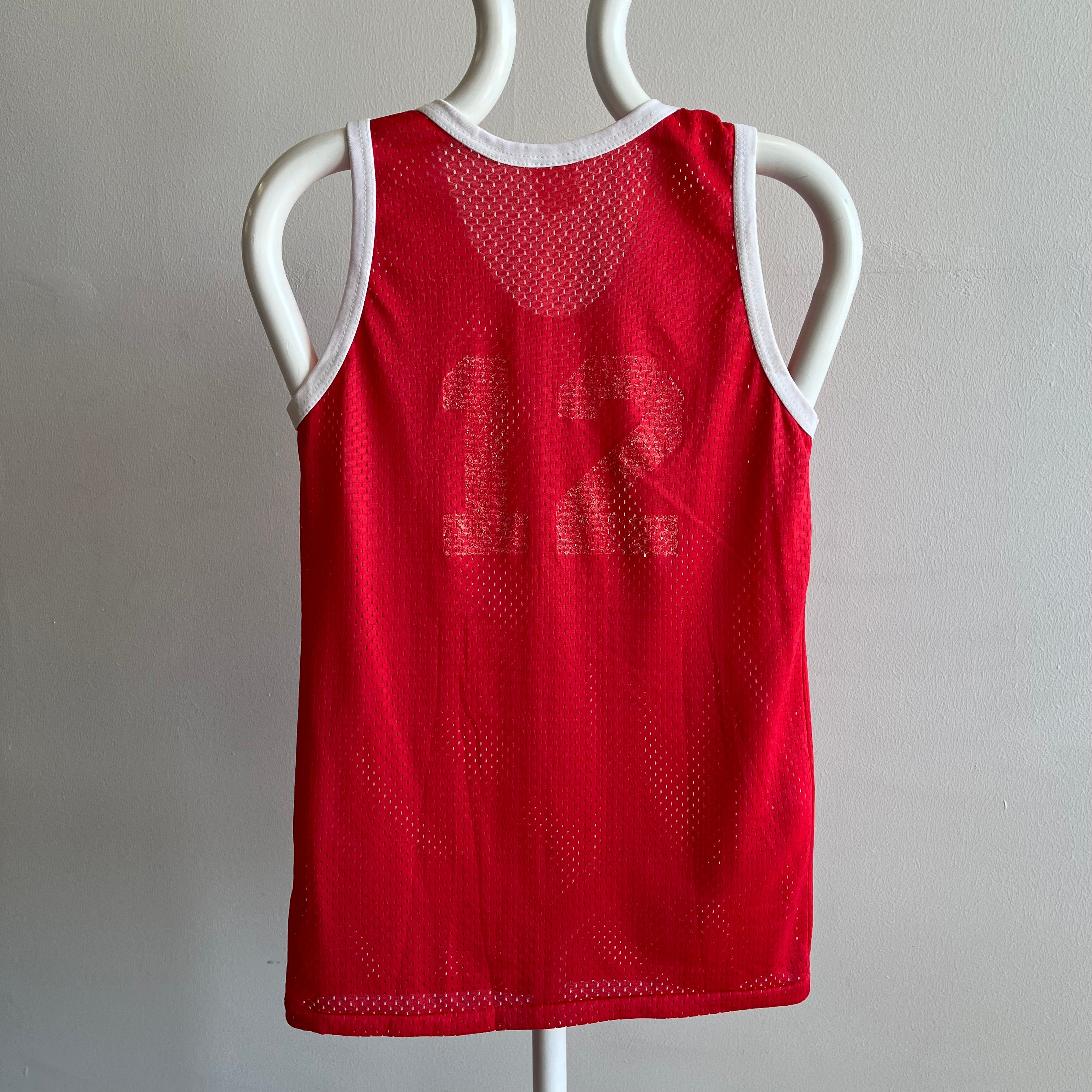 1970s Nylon Mesh Tank Top No. 12 on The Backside