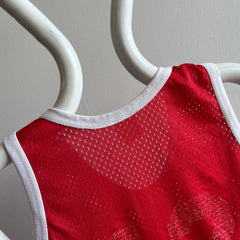 1970s Nylon Mesh Tank Top No. 12 on The Backside