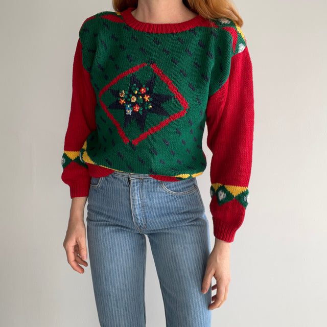 1980s Cotton Winter Novelty Sweater