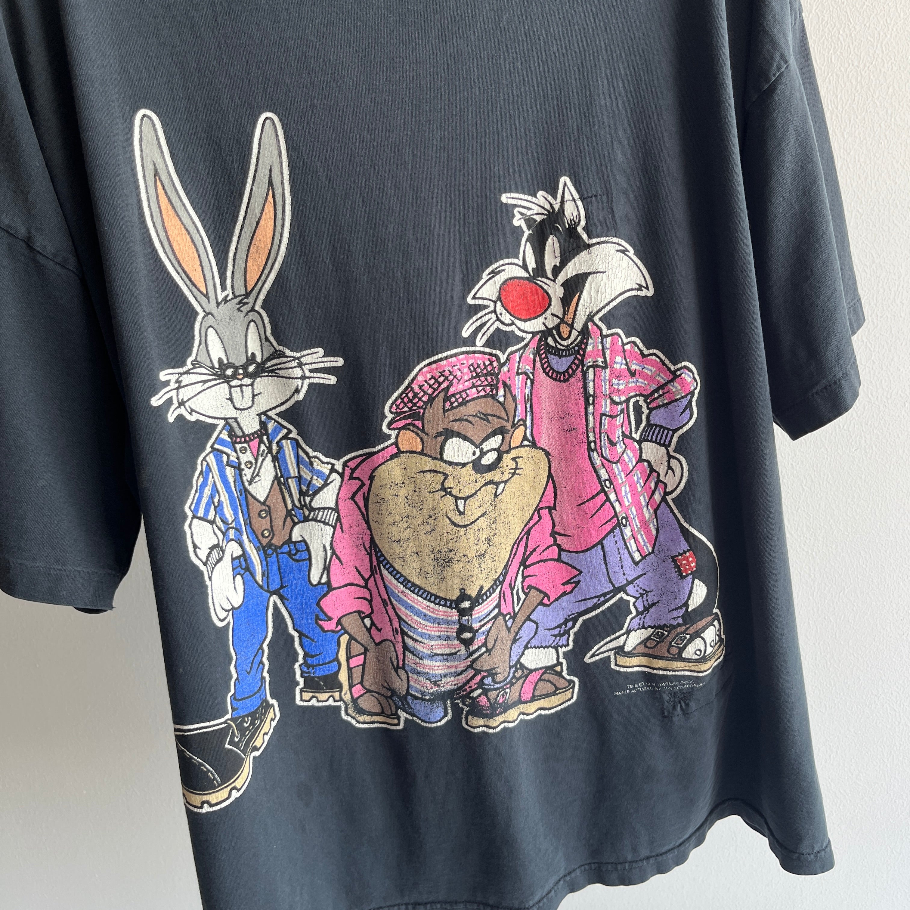 1990s Buggs Bunny, Taz(manian) Devil and Sylvester Warner Bros Mended Epic T-Shirt