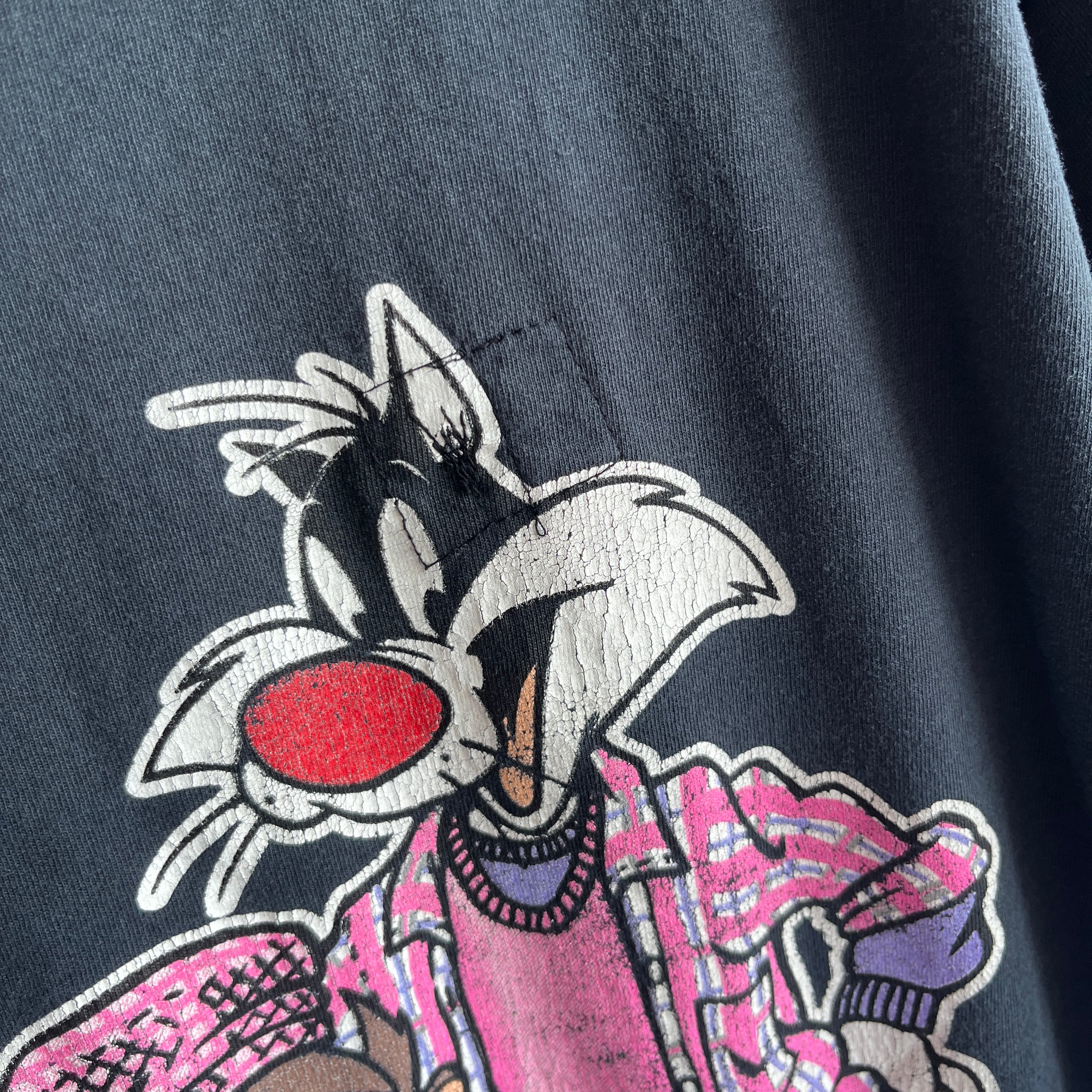 1990s Buggs Bunny, Taz(manian) Devil and Sylvester Warner Bros Mended Epic T-Shirt