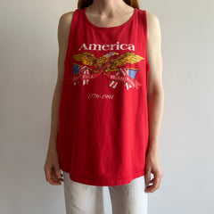 1991 America Stand Tall and Proud Cotton Tank Top