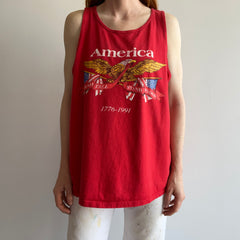1991 America Stand Tall and Proud Cotton Tank Top