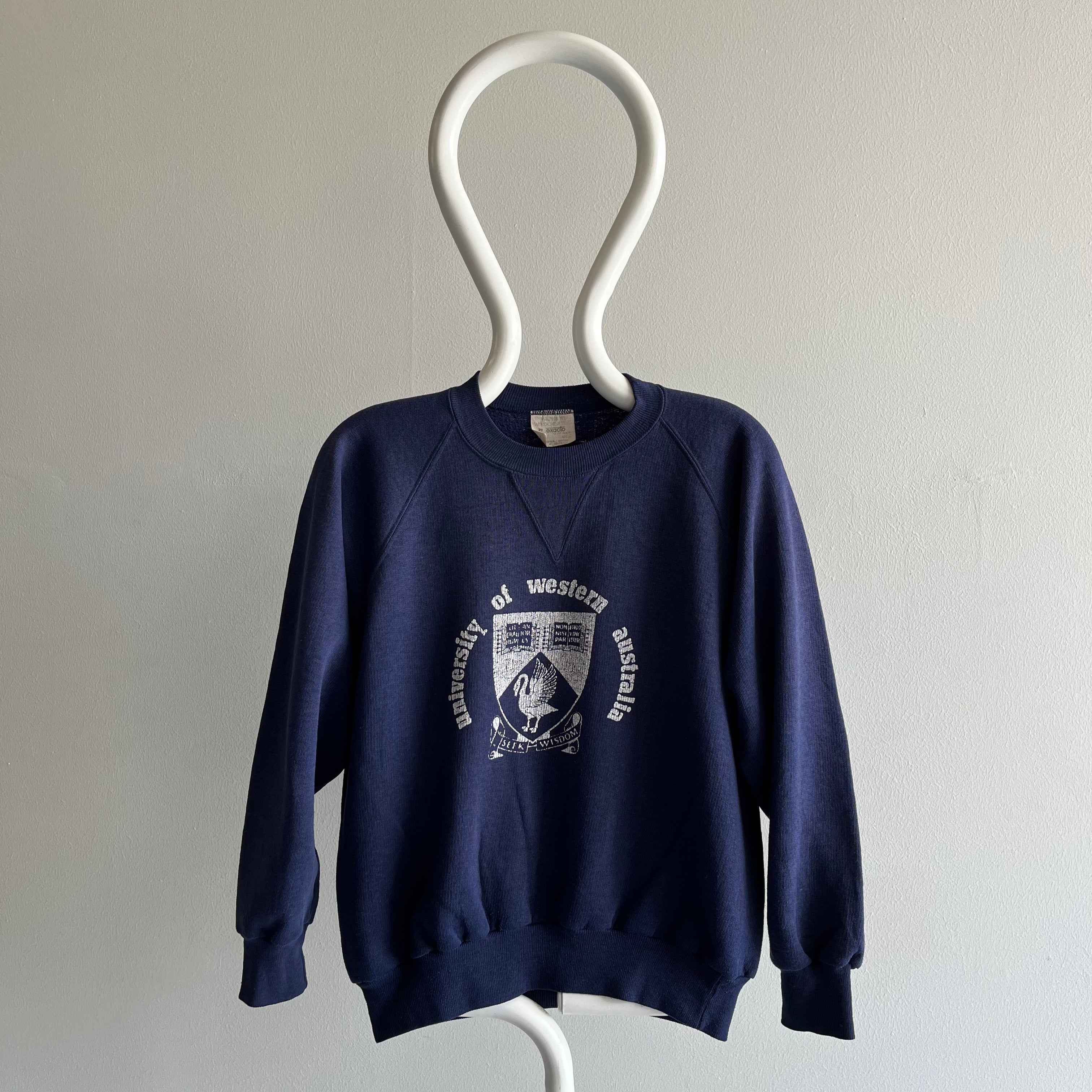 1970s University of Western Australia Faded and Worn Sweatshirt