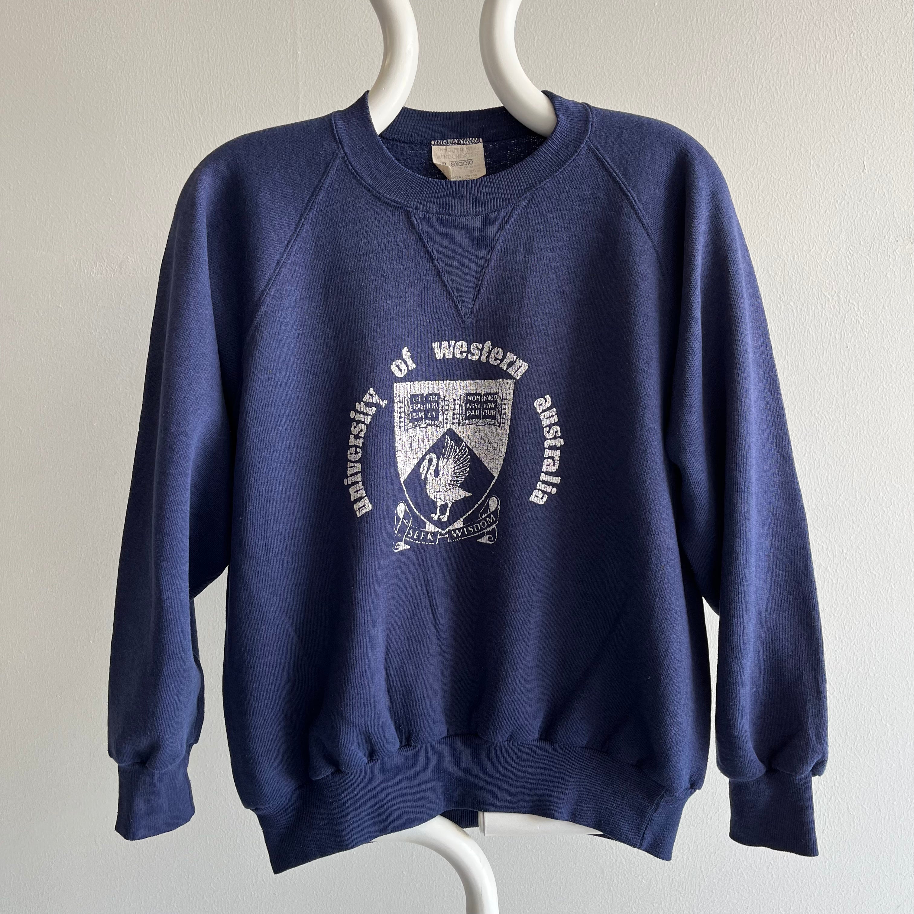 1970s University of Western Australia Faded and Worn Sweatshirt
