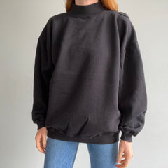 1980s USA GAP Baggy Relaxed Fit Mock Neck Sweatshirt with a Gash at the SHoulder