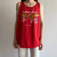 1991 America Stand Tall and Proud Cotton Tank Top