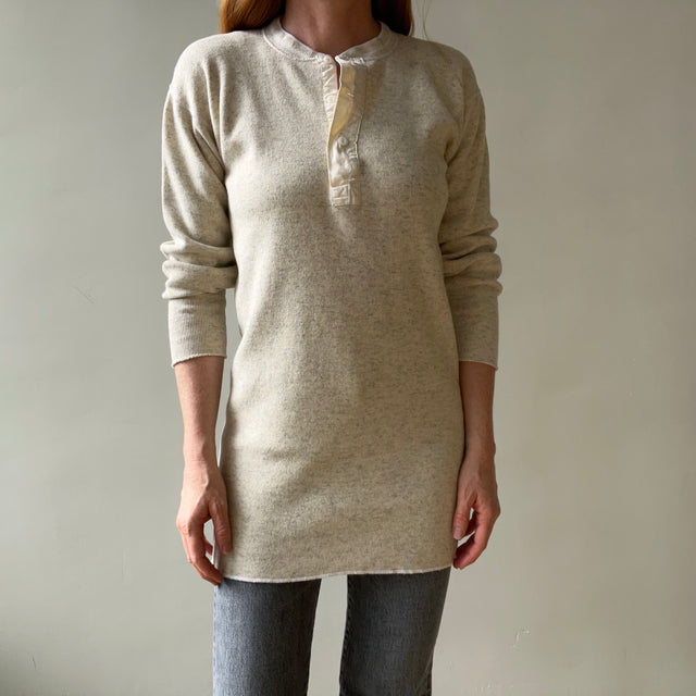 1930s Oatmeal Henley Shirt!!!!!