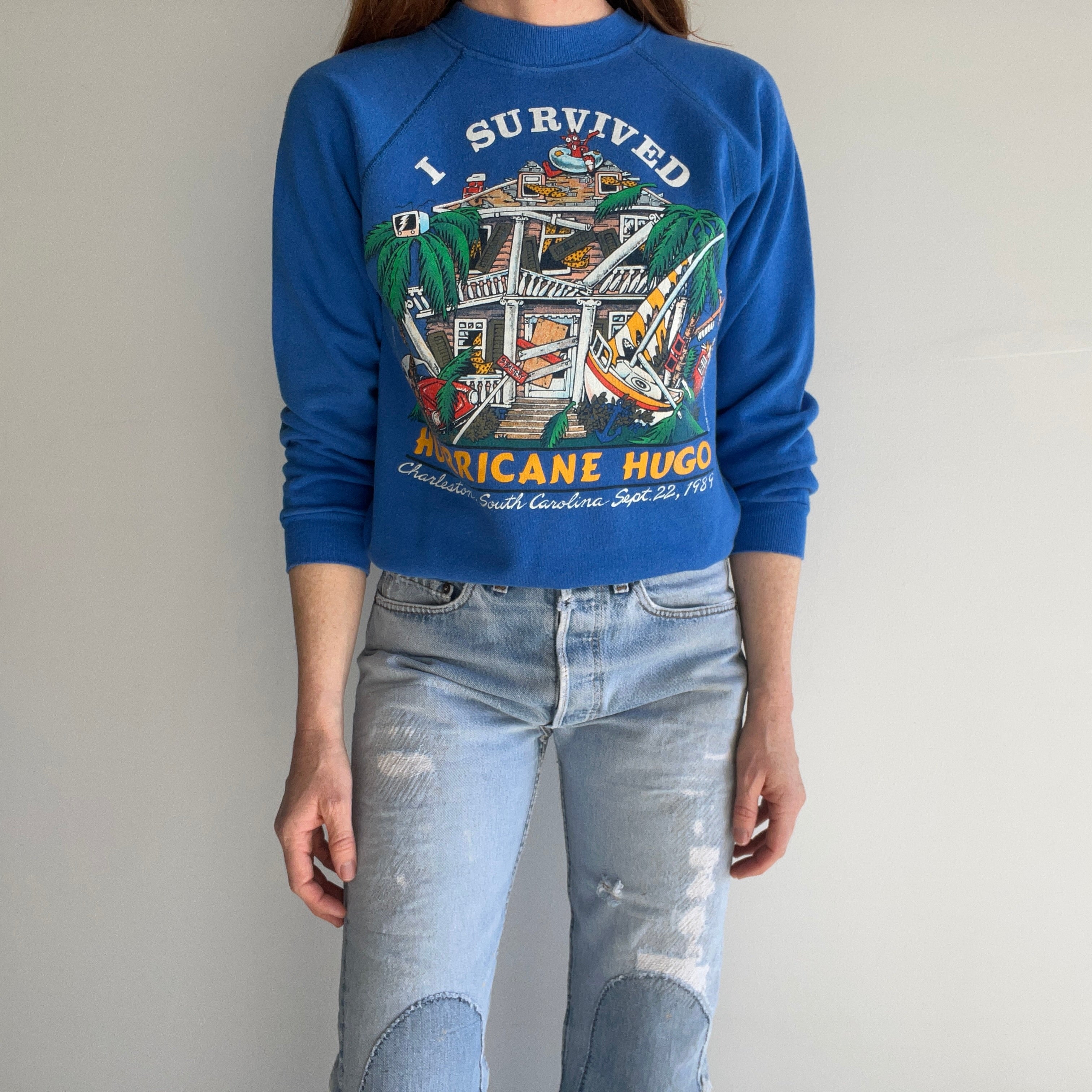 1989 I Survived Hurricane Hugo Sweatshirt