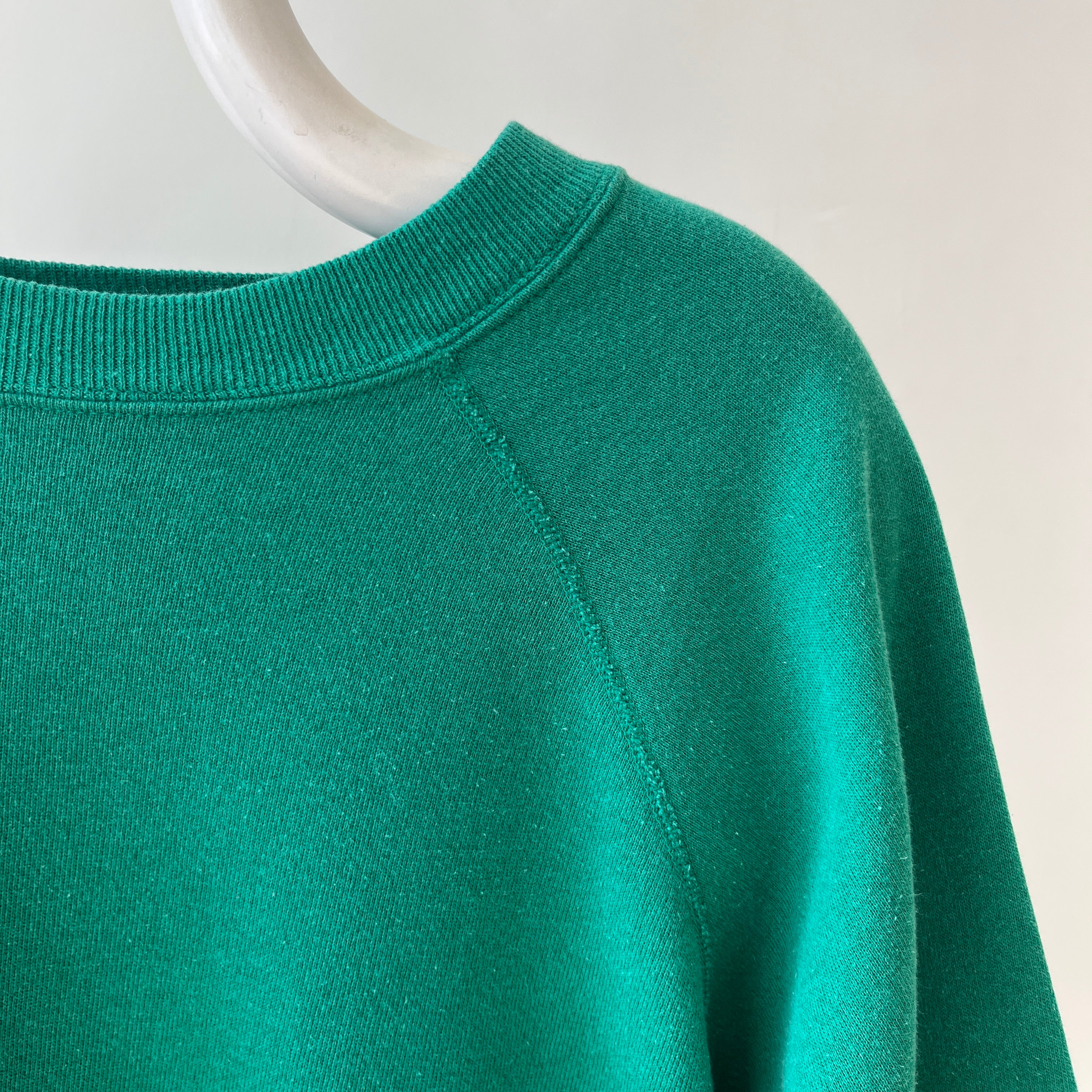 1980s Blank Green Sweatshirt