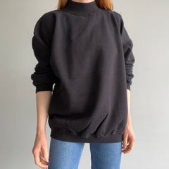 1980s USA GAP Baggy Relaxed Fit Mock Neck Sweatshirt with a Gash at the SHoulder