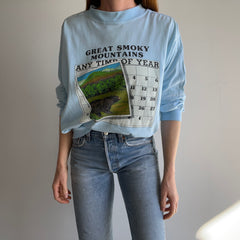 1980s Special Cut Great Smoky Mountains Tourist Long Sleeve Shirt/Sweatshirt Cut