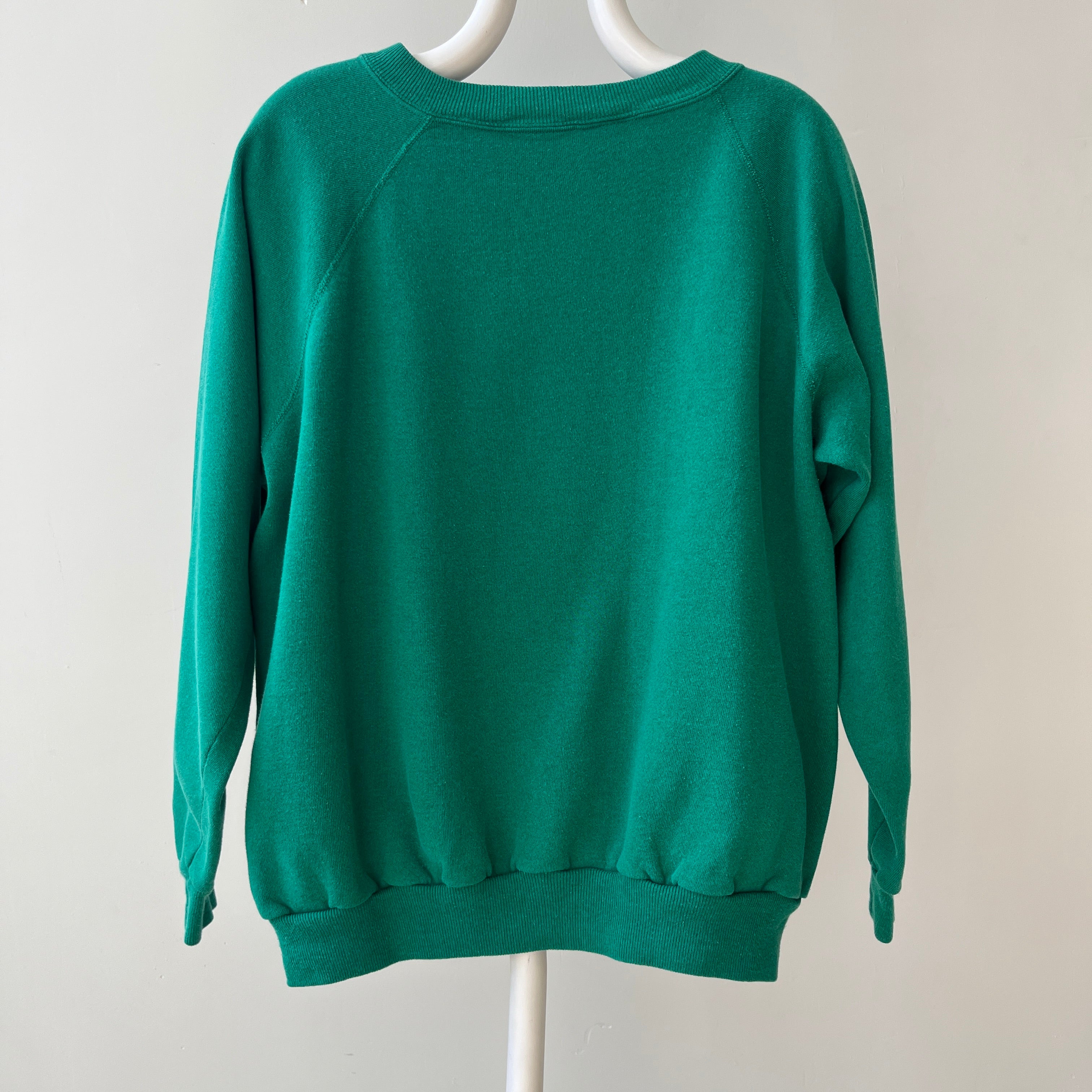 1980s Blank Green Sweatshirt