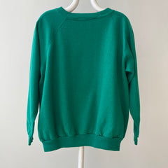 1980s Blank Green Sweatshirt