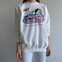 1987 New York State Swimming and Diving Championships Nassau Community College Sweatshirt