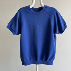 1980s Blank Blue Warm Up Sweatshirt