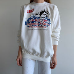 1987 New York State Swimming and Diving Championships Nassau Community College Sweatshirt