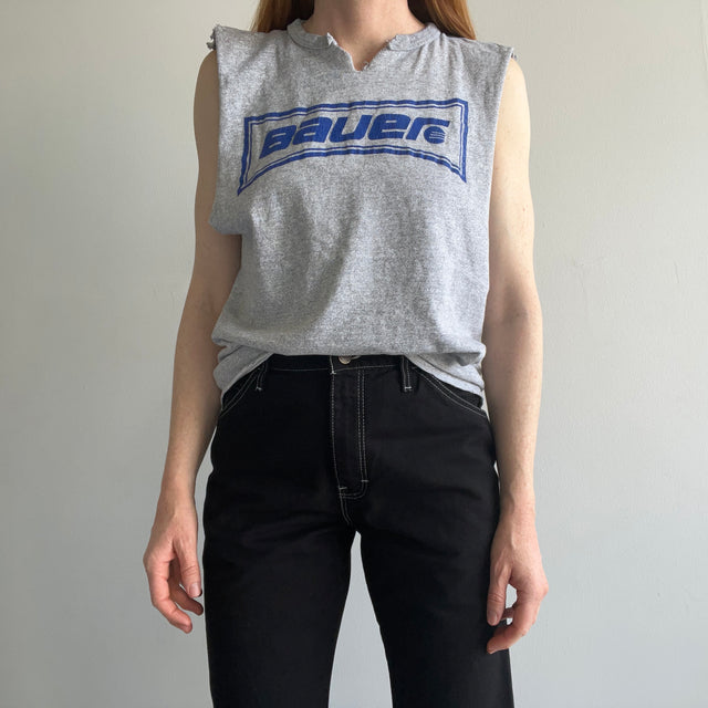 1980s Bauer Hockey Thrashed DIY Tank Top