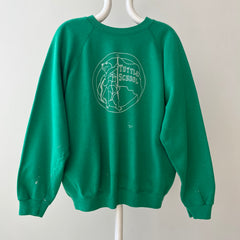1980s Green Tuttle School Sweatshirt - Awwwww