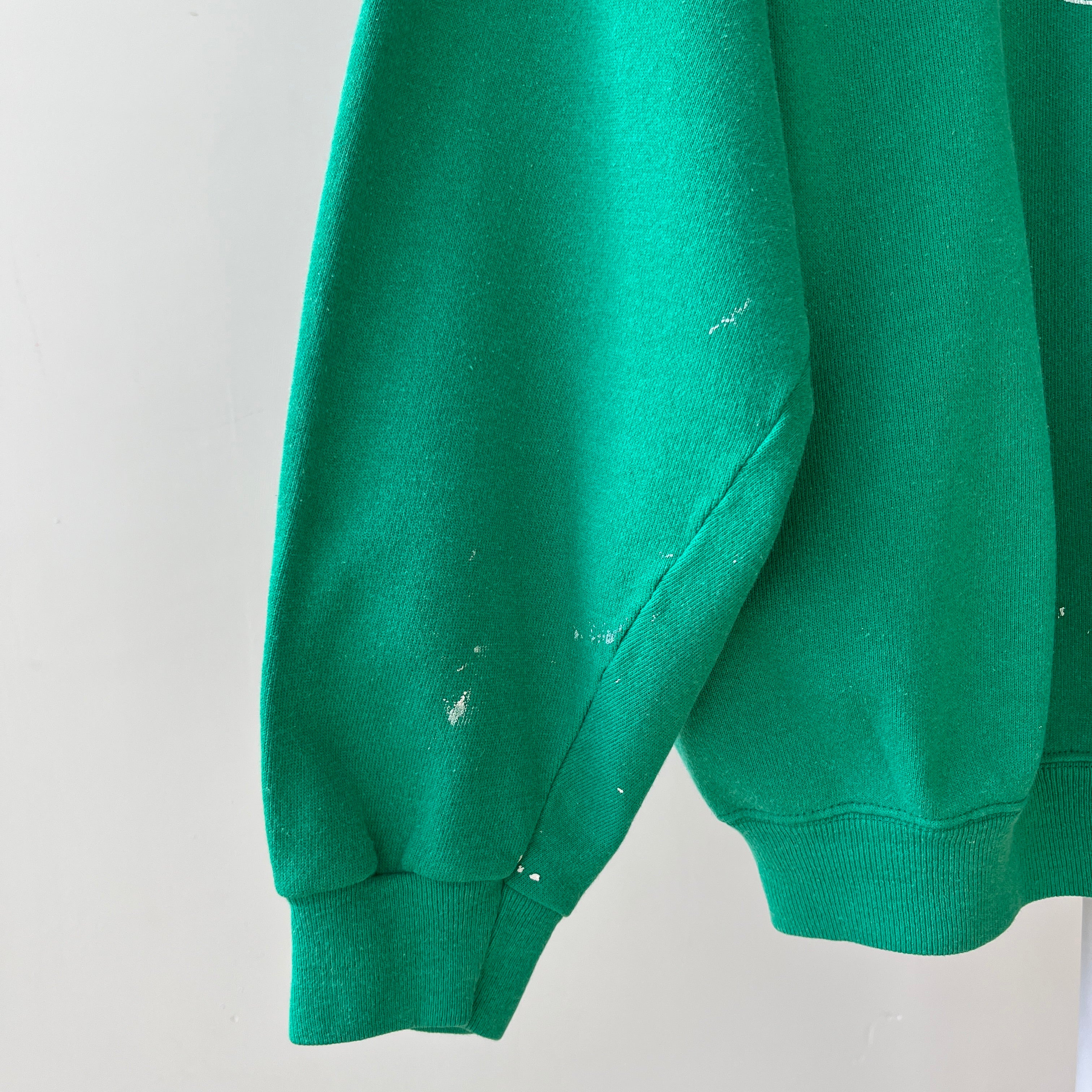 1980s Green Tuttle School Sweatshirt - Awwwww