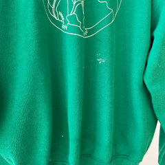1980s Green Tuttle School Sweatshirt - Awwwww