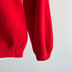 1980s Bassett Walker Lovely Red Henley Sweatshirt