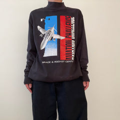 1980s U.S. Space and Rocket Center Mock Neck Long Sleeve Shirt