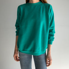 1980/90s Hanes Her Way Lighter Blue/Green Sea Foam Sweatshirt