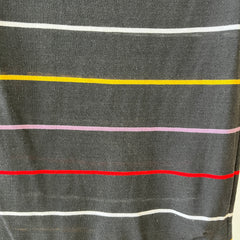 1980s Blank Striped Cut Off T-Shirt